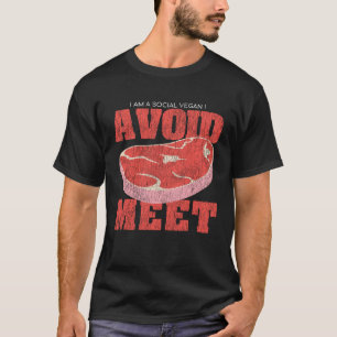 Nerd eenling Ik ben een sociale veganist die ontmo T-shirt