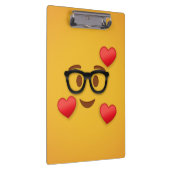 Nerd emoji met hart klembord (Rechts)