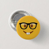 Nerd Emoji Ronde Button 3,2 Cm (Voorkant /achterkant)