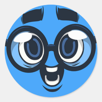 Nerd Emoji Ronde Sticker