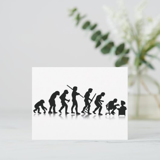 Nerd Evolution Briefkaart (Staand voorkant)