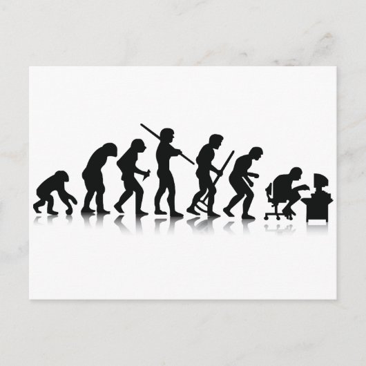 Nerd Evolution Briefkaart (Voorkant)
