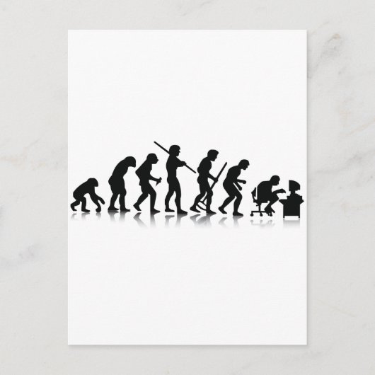 Nerd Evolution Briefkaart (Voorkant)