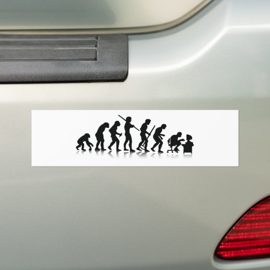 Nerd Evolution Bumpersticker (Op auto)