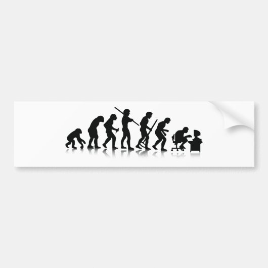 Nerd Evolution Bumpersticker (Voorkant)