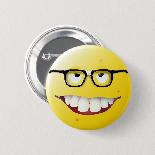 Nerd Face Ronde Button 5,7 Cm (Voorkant /achterkant)