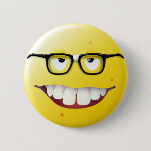Nerd Face Ronde Button 5,7 Cm