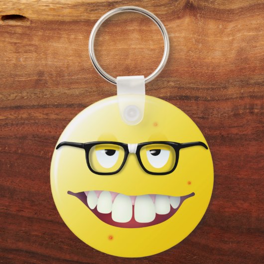 Nerd Face Sleutelhanger (Voorkant)