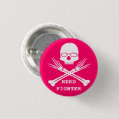NERD FIGHTER, kleur aanpassen (zie beschrijving) Ronde Button 3,2 Cm (Voorkant /achterkant)