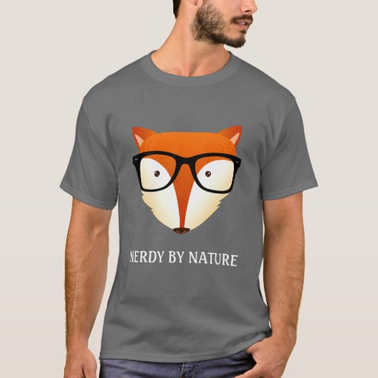 Nerd Fox Hipster Style T-shirt (Voorkant)