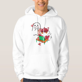 Nerd Fox Werkende Laptop Schattig Spookje & Zoete Hoodie