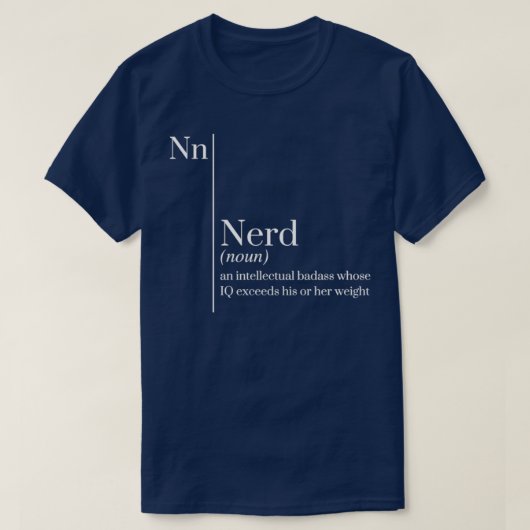 Nerd Funny Dictionary Definition Intellect Badass T-shirt (Design voorkant)