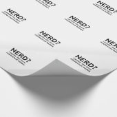 Nerd? Funny, geeky design Cadeaupapier (Hoek)