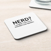 Nerd? Funny, geeky design Drankjes Onderzetter (Linkerzijde)