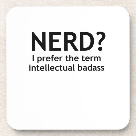 Nerd? Funny, geeky design Drankjes Onderzetter (Voorkant)