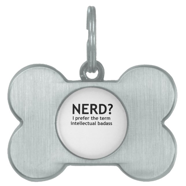 Nerd? Funny, geeky design Huisdieren Naamplaatje (voorkant)