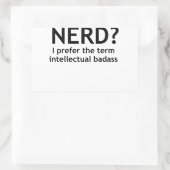 Nerd? Funny, geeky design Rechthoekige Sticker (Tas)