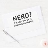 Nerd? Funny, geeky design Rechthoekige Sticker (Envelop)