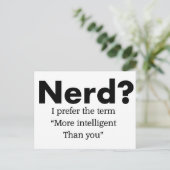 Nerd Funny Quote Briefkaart (Staand voorkant)