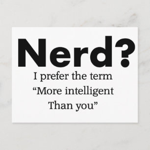 Nerd Funny Quote Briefkaart