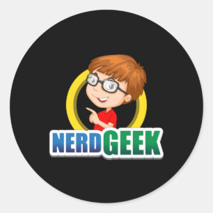 Nerd Geek Science Wiskunde Computer Funny Gift Ide Ronde Sticker