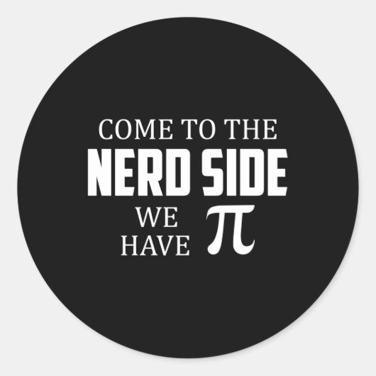 Nerd Geek Wiskunde Science Computer Funny Gift Ide Ronde Sticker (Voorkant)