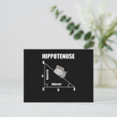 Nerd Geometrie Hippotenuse Hypotenuse Wiskunde Briefkaart (Staand voorkant)