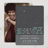 Nerd Geprogrammeerd Voor Liefde Binaire Code Bewaa Save The Date (Voorkant / Achterkant)
