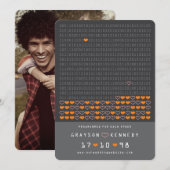 Nerd Geprogrammeerd Voor Liefde Binaire Code Bewaa Save The Date (Voorkant / Achterkant)
