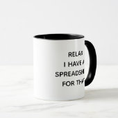 Nerd Gift - Relax, daar heb ik een spreadsheet voo Mok (Voorkant rechts)