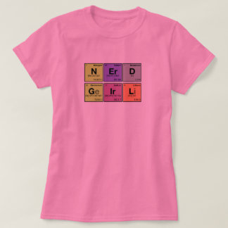 NERD GIRL. Periodieke elementen T-shirt