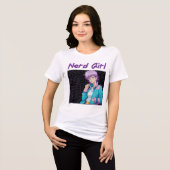 Nerd Girl  Tri-Blend Shirt (Voorkant volledig)
