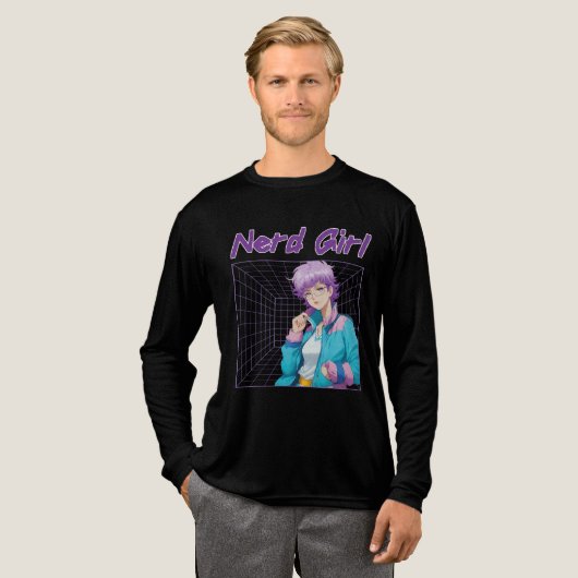 Nerd Girl  Tri-Blend Shirt (Voorkant)