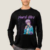 Nerd Girl  Tri-Blend Shirt (Voorkant volledig)