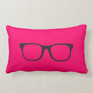 Nerd Glasses Black & White Chevron Pillow Kussen