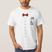 Nerd Glasses Bow Stropdas Costume T-shirt (Voorkant)