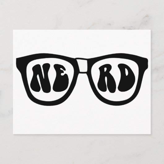 Nerd Glasses Briefkaart (Voorkant)