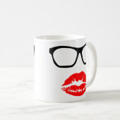 Nerd Glasses en Lipstick Kiss Koffiemok (Voorkant rechts)