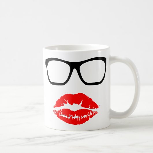 Nerd Glasses en Lipstick Kiss Koffiemok (Rechts)