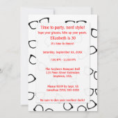 Nerd Glasses Pocket Protector Nerd Theme Party Kaart (Achterkant)