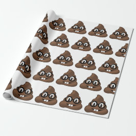 Nerd Glasses Poop Emoji Cadeaupapier