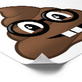 Nerd Glasses Poop Emoji Poster (Hoek)