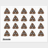Nerd Glasses Poop Emoji Vierkante Sticker (Vel)