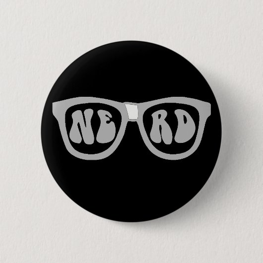 Nerd Glasses Ronde Button 5,7 Cm (Voorkant)