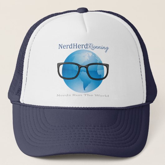 Nerd Herd Running Trucker Hat Pet (Voorkant)