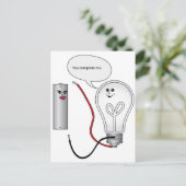 nerd hou van je voltooi me elektrische circuit briefkaart (Staand voorkant)