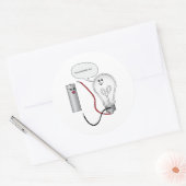 nerd hou van je voltooi me elektrische circuit ronde sticker (Envelop)