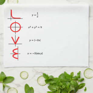 Nerd Humor Wiskunde en Science Geek Love Graph Theedoek