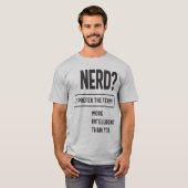 Nerd? Ik geef de voorkeur aan de term: intelligent T-shirt (Voorkant volledig)