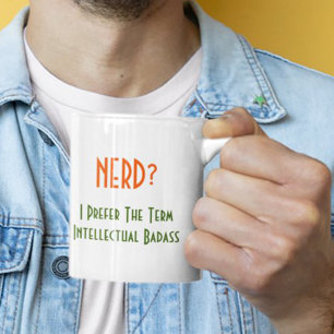 Nerd? Intellectuele Badass Funny Geek Humor Quote Koffiemok